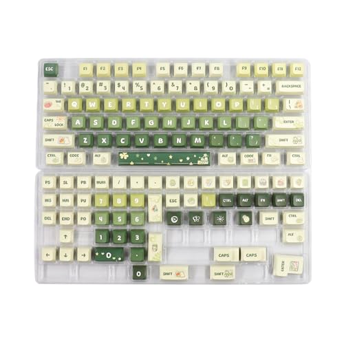 DyeSub PBT-Tastenkappen mit 133 Tasten, XDA-Profil, personalisierbar, hellgrün, ForMX-Schalter, mechanische Tastatur, Tastenkappen-Kollektion von FOLODA