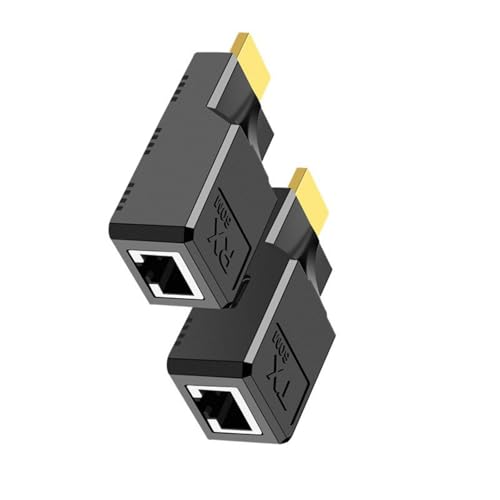 Einfache Installation 60 M HDTV Zu RJ45-Netzwerk Extender Für Den Mühelosen Anschluss Von HDTV Monitoren Über Cat5e/6/7-Kabel von FOLODA