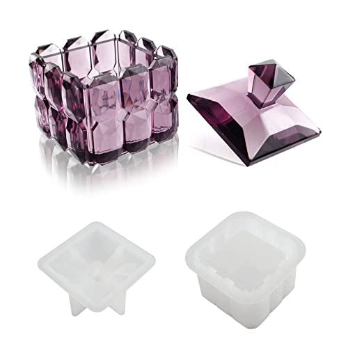 Epoxy Crystal Jubiläum Bohrer Würfel Jar Aufbewahrungsbox Für Seifen Kerzenhalter Juwelier Aufbewahrung Home Decor Flasche Silikonformen Für Harz von FOLODA