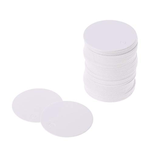 FOLODA 100 Stück Blanko Kraftpapier Hängeetiketten Hochzeit Party Gastgeschenk Etikett Preis Geschenkkarte 4 cm von FOLODA