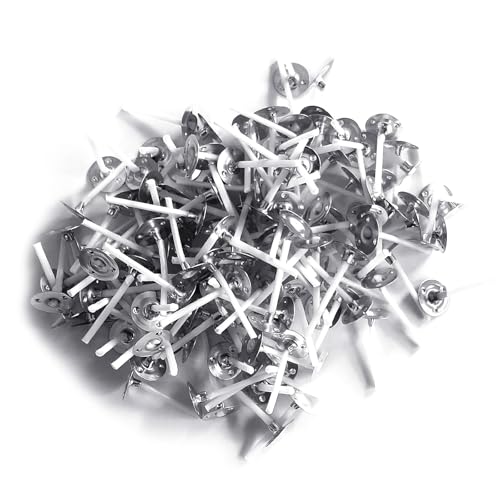 FOLODA 200 Stück Rauchfreie Kerzendochte Aus Natürlich Beschichteter Baumwolle Mit Metalllaschen Basis Für Teelicht Kerzenzubehör FOLODA 200 Stück Rauchfreie Kerzendochte Aus Natürlich Beschichteter Baumwolle Mit Metalllaschen Basis Für Teelicht Kerzenzubehör von FOLODA