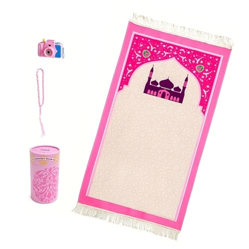 FOLODA Islamik Muslime Weiche Kinder Gebetsmatten Tragbare Reise Gebetsteppiche Nonslip Printeds Verehrt Mats Eid Geschenke von FOLODA