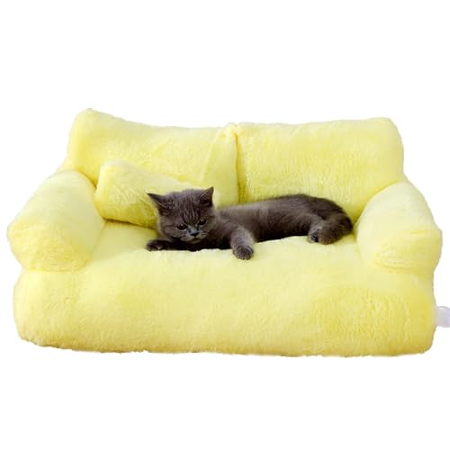 FOLODA Katzenhaus,Kreatives Haustier-Couch-Bett, abnehmbarer Bezug, Nest für Hunde und Katzen, weicher Plüsch, bequemes Sofa, mehrere Farben von FOLODA