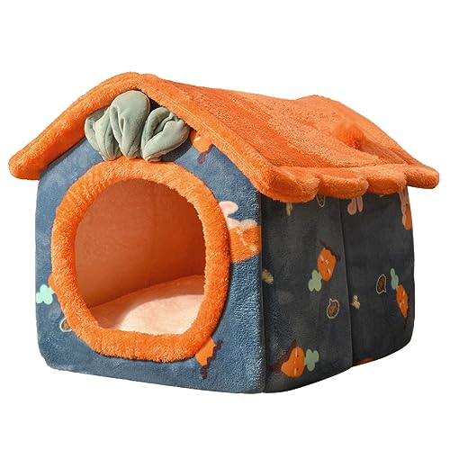 FOLODA Katzenhaus für Katzenbett für Innenkatzen, kleine Hunde, warmes Bett, 33 cm, Welpenzelt, Bett, Kätzchenhöhle, faltbar, abnehmbares Kissen von FOLODA