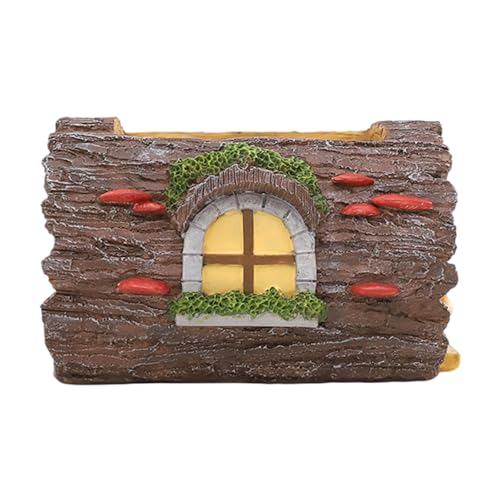 FOLODA Kreativer Baumstumpf Haus Sukkulente Töpfe Für Innenschreibtisch Dekors Schöner Stumpfhaus Cartoon Pflanzer Baum FOLODA Kreativer Baumstumpf Haus Sukkulente Töpfe Für Innenschreibtisch Dekors Schöner Stumpfhaus Cartoon Pflanzer Baum von FOLODA