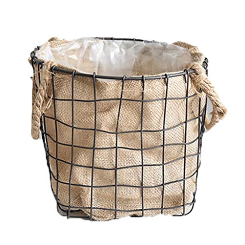 FOLODA Leinenpflanzenkorb Moderner Gewebter Lagerbehälter Für Blumentopf Innenpflanzer Organizer Rustikaler Wohnkultur Osterkorb Für Kinder Plastik von FOLODA