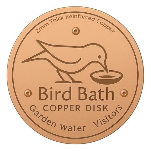 FOLODA Natürliche Wasserreinigung Passivierte Kupferscheibe 99 99% 3 Punkte Design Reduziert Die Reinigung des Vogelbades Auf Alle 20 Tage Automatisch Reinigung Vogelbad Kupferplatte von FOLODA