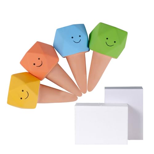 FOLODA Packung Von 4 Benutzerfreundlichen Pflanzenwässerspitzen Fun Face Terrakotta Wasserspender Für Effiziente Pflanzenwässerung Weinflasche Wasserspender FOLODA Packung Von 4 Benutzerfreundlichen Pflanzenwässerspitzen Fun Face Terrakotta Wasserspender Für Effiziente Pflanzenwässerung Weinflasche Wasserspender von FOLODA