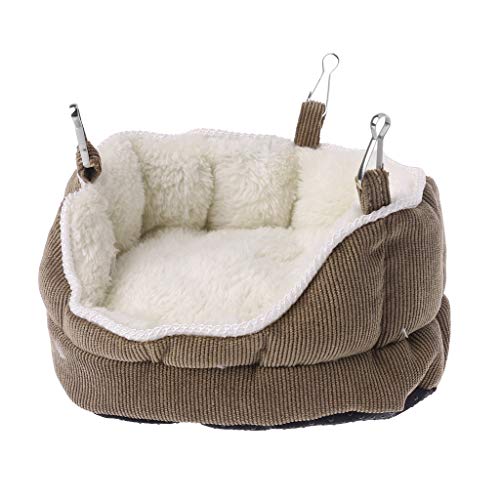 FOLODA Schöne Hängematte Käfig Weicher Flauschiger Winter Warmer Samt Hangable Nest Schlafsofa Bett Haustier Hamster Eichhörnchen Chinchilla Kleines Haustierbett Für Kiste von FOLODA
