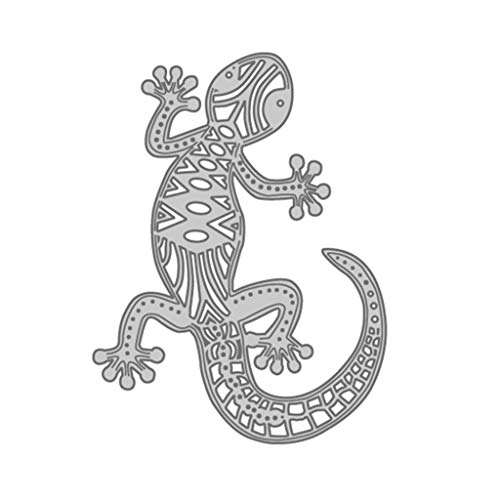 FOLODA Stanzschablone, Gecko Stanzformen aus Metall Schablone Scrapbooking DIY Album Stempel Papier Kartenprägung Dekoration von FOLODA