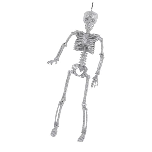 Glitzer Halloween Skelett Hängende Dekoration Mit Beweglichen Gelenken Für Innen Und Außen Halloween Party Mittelstücke Flexible Gemeinsame Skelettdekoration von FOLODA