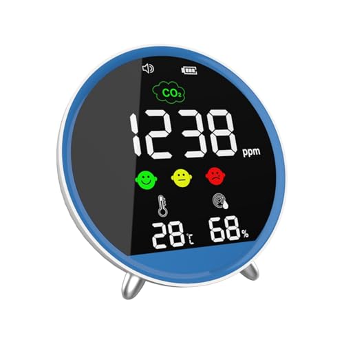 Hohe Genauigkeit Tragbarer CO2 Tester Echtzeit Luftqualitätsüberwachung Mit Temperaturfeuchtigkeit Für Home Office Und Reiseluftqualitätsmonitor Mit Wiederaufladbarem Akku Hohe Genauigkeit Tragbarer CO2 Tester Echtzeit Luftqualitätsüberwachung Mit Temperaturfeuchtigkeit Für Home Office Und Reiseluftqualitätsmonitor Mit Wiederaufladbarem Akku von FOLODA