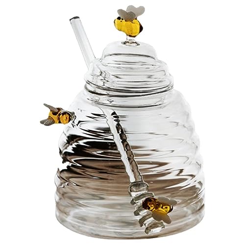 Honigwaben Versiegelte Honigglas Bienenstöcke Form Marmelade Glas Klar Honig Glasflasche zum Aufbewahren und Dosieren Honig Glasbehälter von FOLODA