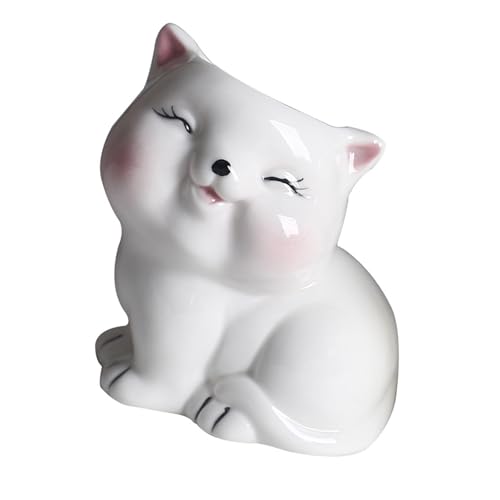 Kätzchen Pflanzenbehälter Blumenpot Gartenbehälter Keramik Fleischy Pflanzen Pflanzgefäß Für Home Office Schreibtisch Ornament Kinderzimmer Topf von FOLODA