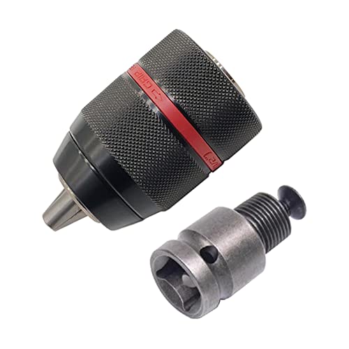 Keystless Hand Drill Chuck Schnelle Änderung Konvertierung Adapter 1/2-20Unf Mount 1 5-13mm Selbstverkleidungsbohrer Bit Steckdose Chuck 2x Shank Bit Set Adaptermetrik Für Holz Fahrer Metal von FOLODA