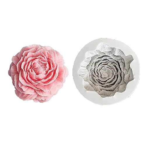 Pfingstrosenform Seife Formen Blumenseife Silikonform Handgefertigte Kerzenform Epoxy Harzkuchen Schokoladendekorationen von FOLODA