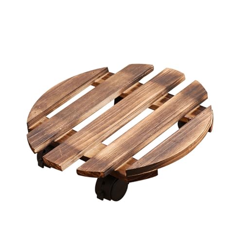 Rollender Holz Pflanzer Stand Topf Pflanze Ständer Blumentöpfe Rollschale Mit Rädern Innen Freien Pflanzer Trolleys Gartenpflanzenhalter Freien von FOLODA