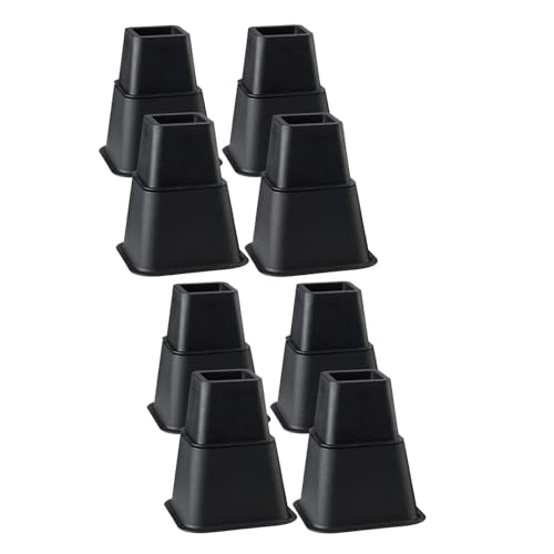 Set Von 8 Robusten Plastikbett Risern 6 Zoll Dickes Beinstrecker Zubehör Für Schreibtischstuhl Sofa Aufbewahrungslösung Verwenden von FOLODA