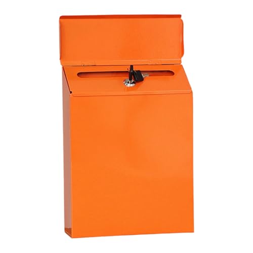 Verriegelung Mailbox Iron Design Wandmontage Metall Mailbox Fit Für Eingangseingang Secure Mail Speicherlösung Bauernhäuser Styles Outdoor Mit Klammern von FOLODA