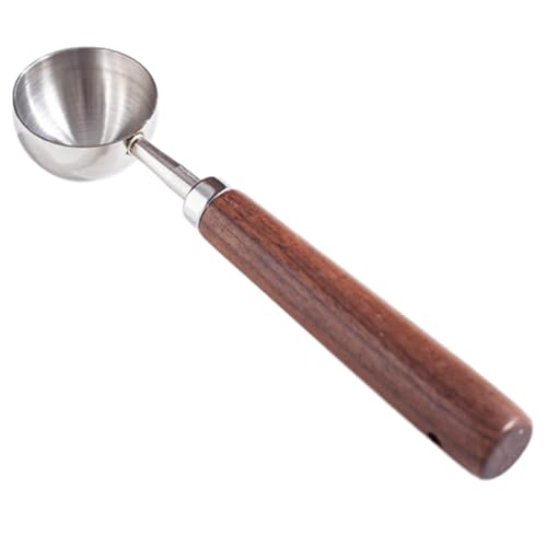 Walnussgriff Kaffeelöffel Esslöffel Kaffeebohne Und Pulverlöffel Edelstahl Backmessung Löffel Langlebiger Walnussgriff Kaffeelöffel Utensil Für Küchenrührwerkzeug Für Getränke von FOLODA