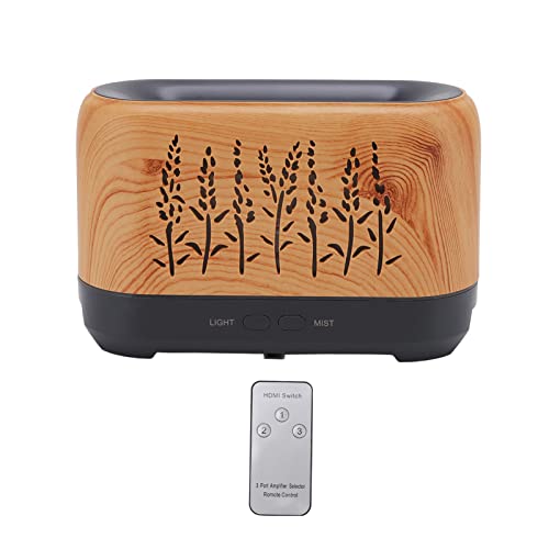 FOLOSAFENAR Flame Luftbefeuchter, Flame Air Diffuser Multifunktions Helle Holzmaserung 200ml mit Fernbedienung für Yoga(#1) von FOLOSAFENAR