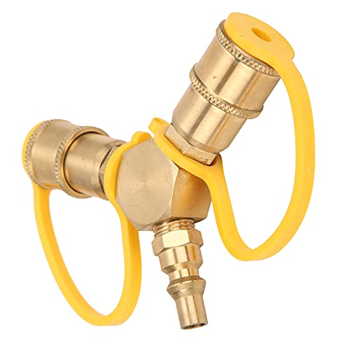 FOLOSAFENAR NPT Quick Connect Messing Y Typ Spilter , 1/4 Zoll RV Propan 3 Tülle Splitter Adapter LP Gas Adapter für RV Grills/Gasherde von FOLOSAFENAR