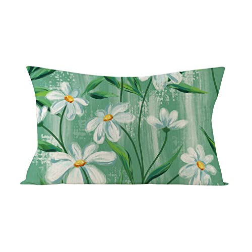 FOLOU 1 Stück Kissenbezug Frühling 30 x 50 cm, Frühling Blumen Dekorativ Kissenhülle, Schön Einseitig aus Leinen Kissenbezug, Frühling Blumen Dekokissen für Sofa Schlafzimmer Wohnzimmer von FOLOU