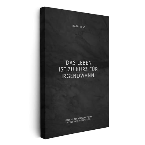 FOMACO Inspiring Art - Motivation Leinwand - 40x60 cm Hochformat - Das Leben ist zu kurz für irgendwann. - Schwarzgrau Marmoroptik - Motivationsbild Wandbild Büro Sprüche Inspiration FOMACO Inspiring Art - Motivation Leinwand - 40x60 cm Hochformat - Das Leben ist zu kurz für irgendwann. - Schwarzgrau Marmoroptik - Motivationsbild Wandbild Büro Sprüche Inspiration von FOMACO Inspiring Art