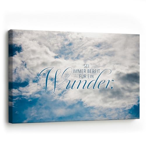 FOMACO Inspiring Art - Motivation Leinwand - 40x60 cm Querformat - Sei immer bereit für ein Wunder. - Bunt Foto - Motivationsbild Wandbild Büro Bild Spruch von FOMACO Inspiring Art