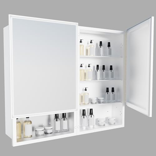 FOMAYKO Spiegelschrank, 32 x 26 cm, einfach und schön, großer Stauraum, mattes Weiß für Badezimmer-Waschtisch FOMAYKO Spiegelschrank, 32 x 26 cm, einfach und schön, großer Stauraum, mattes Weiß für Badezimmer-Waschtisch von FOMAYKO