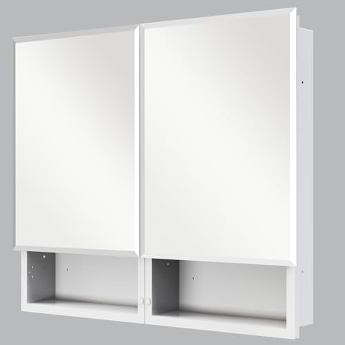 FOMAYKO Spiegelschrank, 32 x 26 cm, einfach und schön, großer Stauraum, mattes Weiß für Badezimmer-Waschtisch FOMAYKO Spiegelschrank, 32 x 26 cm, einfach und schön, großer Stauraum, mattes Weiß für Badezimmer-Waschtisch von FOMAYKO