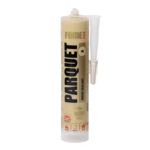 Kieferfarbener Premium-Dichtstoff für Parkett & Laminat FOME FLEX PARQUET – Kiefer, elastisch, langlebig, überstreichbar und lackierfähig. Ideal zum Füllen und Reparieren von Fugen und Rissen. von FOME FLEX