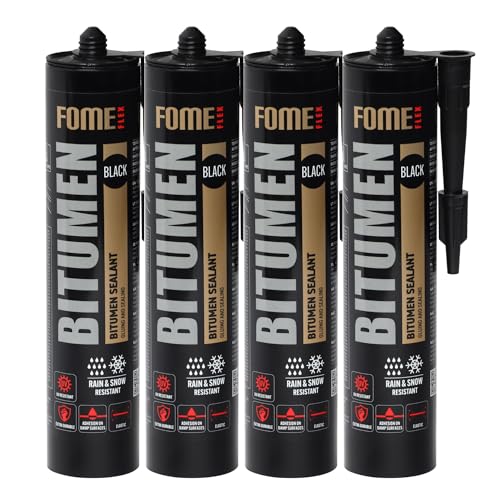 Fome Flex Bitumendichtstoff 4x300 ml – Wasserdichte Dichtmasse für Außen, Dachreparaturmasse für Bitumenoberflächen – Perfekte Abdichtung für Profis Fome Flex Bitumendichtstoff 4x300 ml – Wasserdichte Dichtmasse für Außen, Dachreparaturmasse für Bitumenoberflächen – Perfekte Abdichtung für Profis von FOME FLEX
