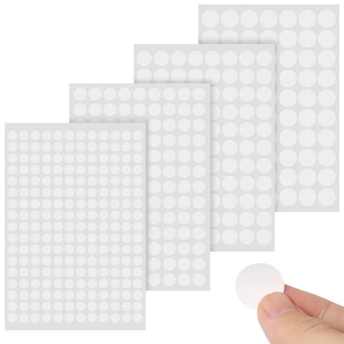 FOMGIIN 479 Stück Selbstklebend Schraubenabdeckung, Ø10mm Ø13mm Ø16mm Ø19mm Weiß PVC wasserdichte Schraubenloch Selbstklebende Schrauben Abdeckkappen Aufkleber, für Möbel Wandschränke Schreibtische von FOMGIIN