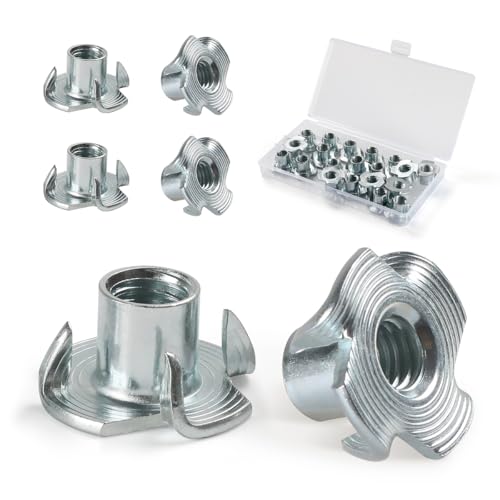 FOMGIIN Einschlagmuttern M10 X 14mm, 20 Stück Gewindeeinsatz Einschlagmutter Schlagmuttern,Kohlenstoffstahl Einschraubmutter mit 4 Einschlagspitzen für Kunststoff Holz, DIN 6930 / ISO 6930g FOMGIIN Einschlagmuttern M10 X 14mm, 20 Stück Gewindeeinsatz Einschlagmutter Schlagmuttern,Kohlenstoffstahl Einschraubmutter mit 4 Einschlagspitzen für Kunststoff Holz, DIN 6930 / ISO 6930g von FOMGIIN