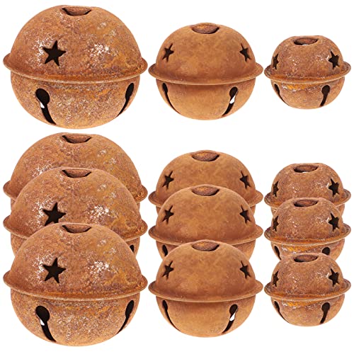 FOMIYES 1 Set / 30 Stück rostige Glöckchen für Weihnachten, zum Basteln, kleine Glöckchen, rostete Metallglocken, Weihnachtsbaumglocken für Weihnachten, Urlaub, Bastelarbeiten von FOMIYES