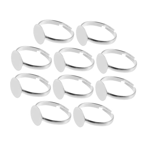 FOMIYES 10 Stück Teiliges Verstellbare Edelstahl Ringrohlinge mit Flacher Basis DIY Schmuckherstellung Zubehör Glatte Oberfläche für Individuelle Fingerringe und Kreative FOMIYES 10 Stück Teiliges Verstellbare Edelstahl Ringrohlinge mit Flacher Basis DIY Schmuckherstellung Zubehör Glatte Oberfläche für Individuelle Fingerringe und Kreative von FOMIYES
