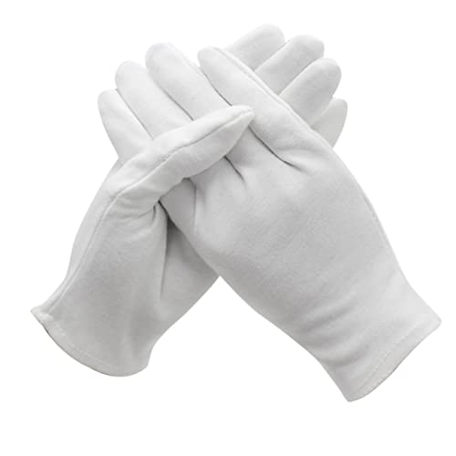FOMIYES 12 Paar Wattestäbägehandschuhe Handschutz Für Die Arbeit Arbeitshandschuhe Versteigerung Auktionshandschuhe Industriehandschuhe Baumwoll-handschuhe Schutzhandschuhe Weiß von FOMIYES