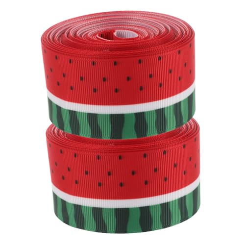 FOMIYES 2 Rollen Wassermelonen-grosgrainband mit Drahtkante Polyesterbasiertes Farbechtes Geschenkband für Schleifen Haarschleifen und Kranzdekorationen im Sommerlichen Obstmotiv À FOMIYES 2 Rollen Wassermelonen-grosgrainband mit Drahtkante Polyesterbasiertes Farbechtes Geschenkband für Schleifen Haarschleifen und Kranzdekorationen im Sommerlichen Obstmotiv À von FOMIYES