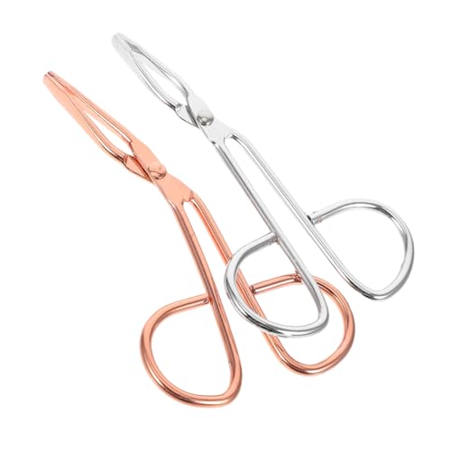 FOMIYES 2 STÜCK Edelstahl Augenbrauenpinzette Schrägspitze Präzisionsspitze Scherengriff Multifunktional für Augenbrauenformen Wimpern Anbringen und Kosmetikpflege Damen und Herren von FOMIYES