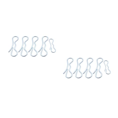 FOMIYES 2 Sätze Teiliges Cotter Pins Legiertem Hochleistungsmechanik Befestigungselemente Für Ingenieurindustrie Silber 5 Stücke * 2 von FOMIYES