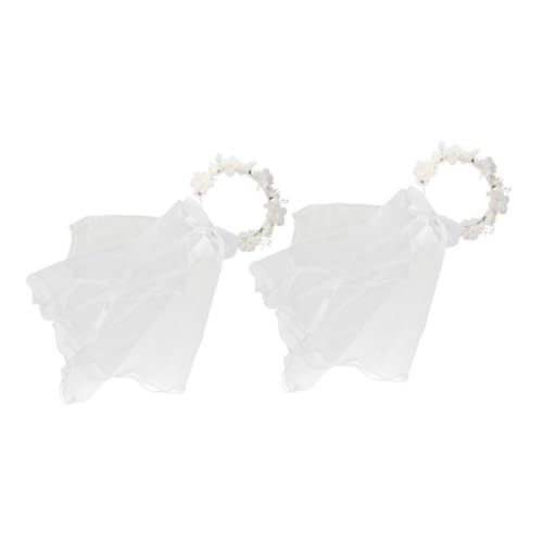 FOMIYES 2 Stück Hochzeits Schleier und Prinzessinnen Krone Haarband für Junggesellinnenabschied Hochzeits Haaraccessoires mit Schleifen und Blumen Design FOMIYES 2 Stück Hochzeits Schleier und Prinzessinnen Krone Haarband für Junggesellinnenabschied Hochzeits Haaraccessoires mit Schleifen und Blumen Design von FOMIYES