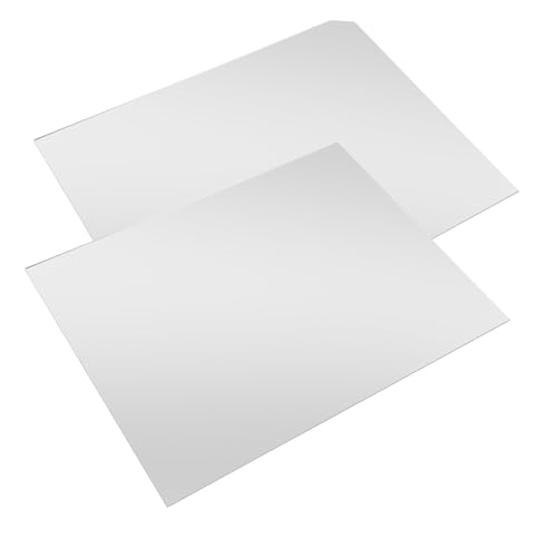 FOMIYES 2 Stück Selbstklebende Acrylspiegel Flexible Spiegelplatten Wanddeko Reflektierende Bruchsichere Spiegelaufkleber für Schlafzimmer Bad Wohnzimmer Fitnessraum von FOMIYES