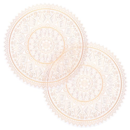 FOMIYES 2 Stücke Goldene Blumen Wandtattoo Ethnische Mandala Wandaufkleber Dekorative Wand Graffiti Moderne Selbstklebende Wandkunst Aufkleber für Zuhause Wohnzimmer Stil 2 von FOMIYES