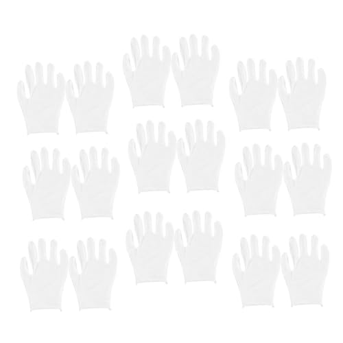 FOMIYES 24 Paar Industriehandschuhe Baumwollhandschuhe Etikette-Handschuh Schutzhandschuhe Arbeitshandschuhe Sicherheitshandschuhe Weiß von FOMIYES
