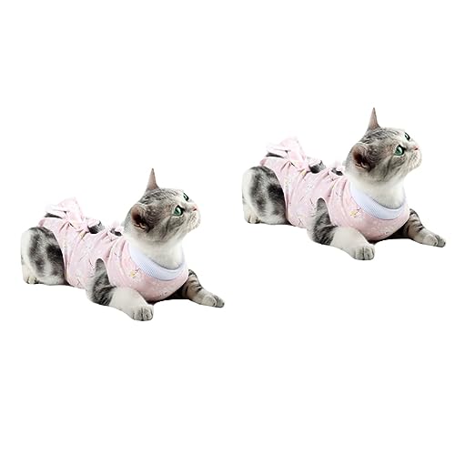 FOMIYES 2St Haustier Erholungskostüm Kleidung für vierbeinige Hunde kleines Hundeshirt kleines Hundekostüm Genesungskleidung für Katzen Kleidung für Haustier die Katze Sterilisationsanzug von FOMIYES