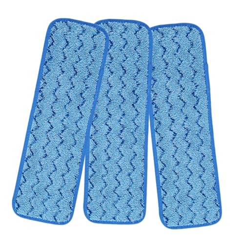 FOMIYES 3 Stück Wiederverwendbare Mop Pads Mikrofaser Ersatzbezüge für Bodenwischer Geeignet für Hartholz Fliesen Linoleum und Vinyl Langlebig und Einfach zu Reinigen von FOMIYES