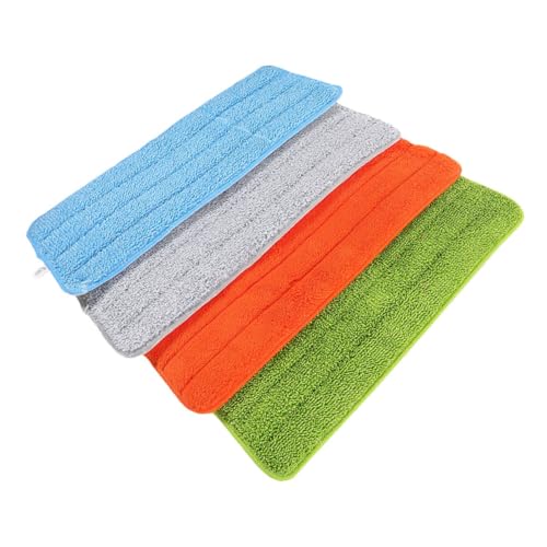 FOMIYES 4 Stück Teiliges Nachfüllset Mikrofaser mopp pads Dicke Saugfähige Ersatzbezüge für Flachmopp Waschbar Geeignet Fliesen Marmorflächen Langlebig und Vielseitig für von FOMIYES