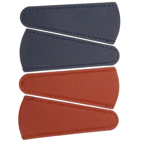 FOMIYES 4 Stück Teiliges Scherentaschen aus Leder Scheren Schutzüberzüge für Augenbrauenscheren und Nähscheren Kompakt Leicht Passend für Friseure und Handarbeitsfans von FOMIYES