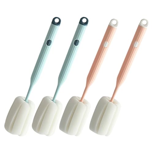 FOMIYES 4 Stück Teiliges Schwamm Flaschen Reinigungsbürste mit Langem Griff Effektiver Reinigungshelfer für Tassen Flaschen Vasen und Töpfe zu Oberflächen Ergonomisches Design und FOMIYES 4 Stück Teiliges Schwamm Flaschen Reinigungsbürste mit Langem Griff Effektiver Reinigungshelfer für Tassen Flaschen Vasen und Töpfe zu Oberflächen Ergonomisches Design und von FOMIYES